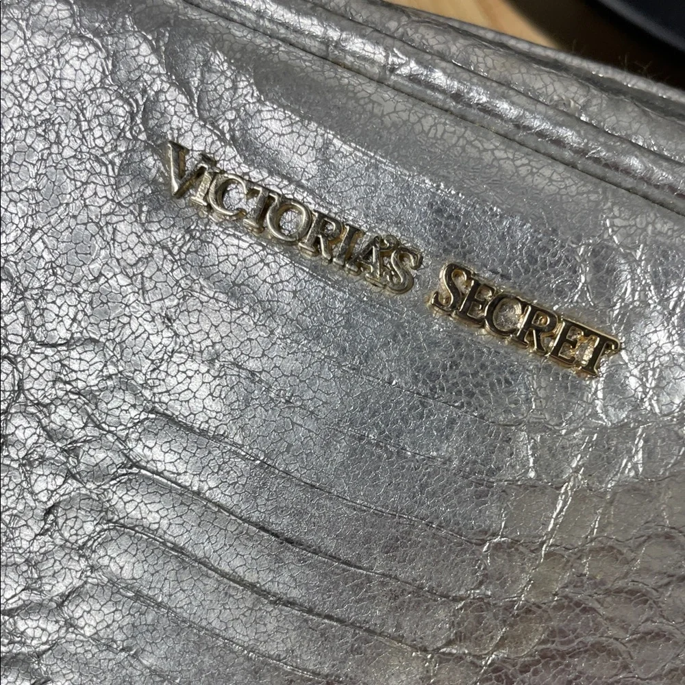 Victoria's Secret Metallic Silver Cosmetic Bag